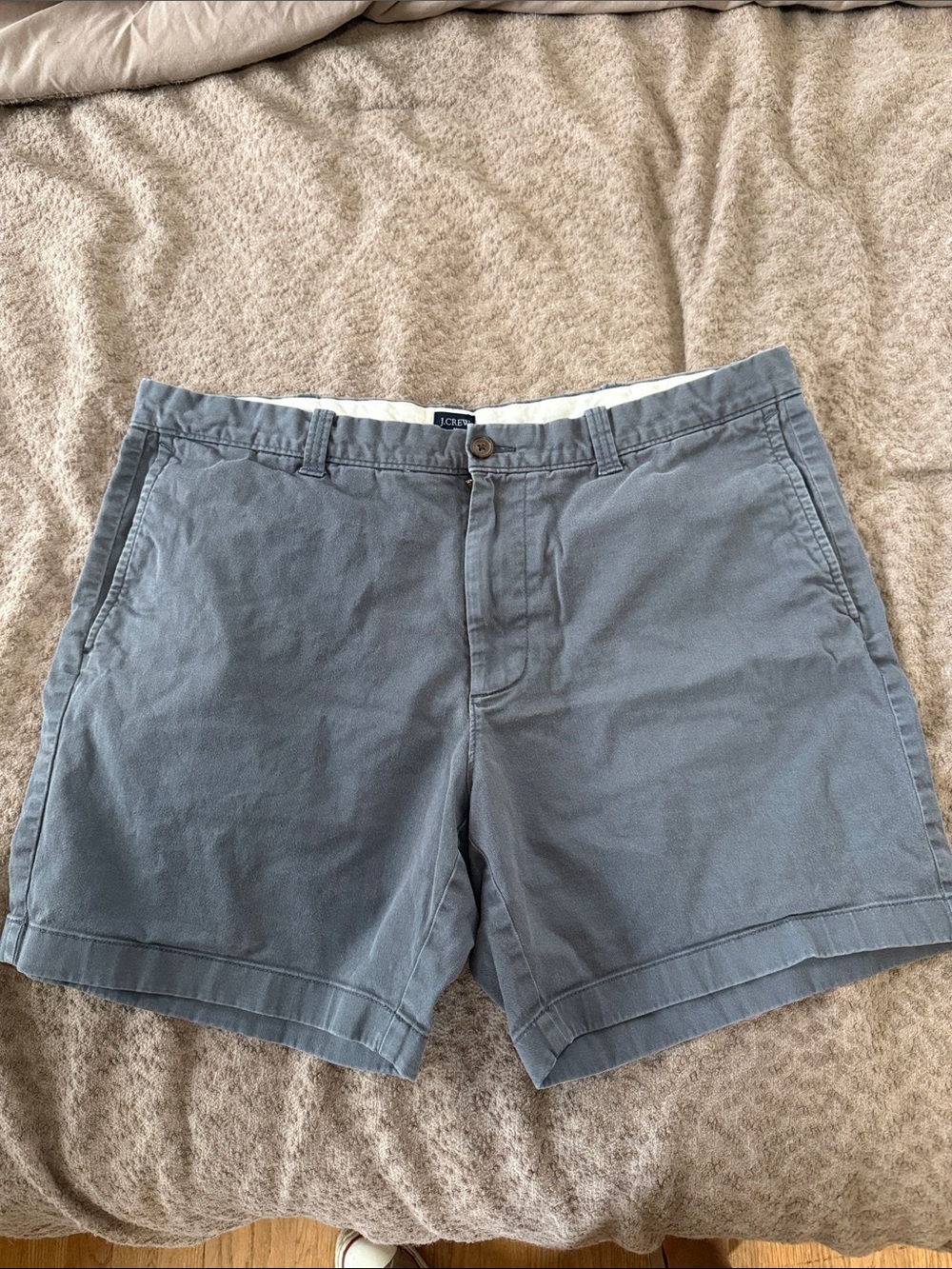 J. Crew Men's Slate Blue Flat Front Chino Shorts